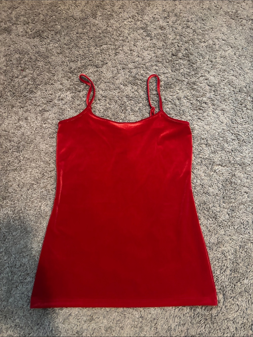 LOFT Red Velvet Spaghetti-Strap Cami